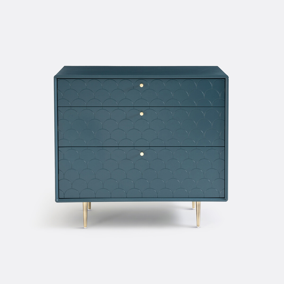 Commode 3 tiroirs, Luxore bleu de prusse, LA REDOUTE INTERIEURS
