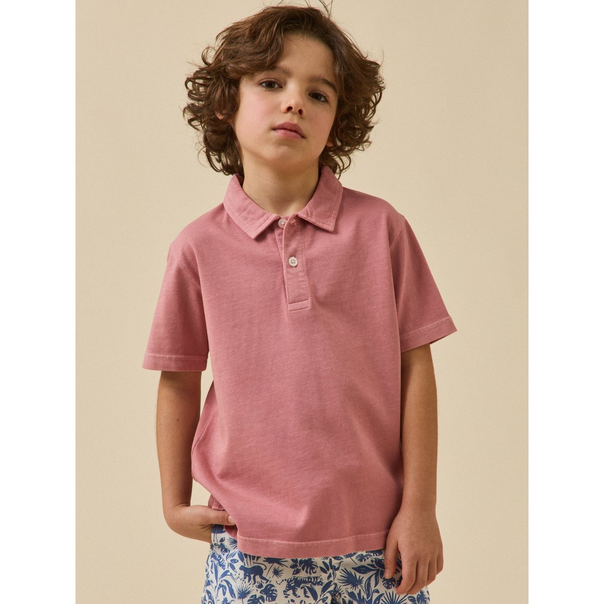 Polo - coton biologique vieux rose, CYRILLUS