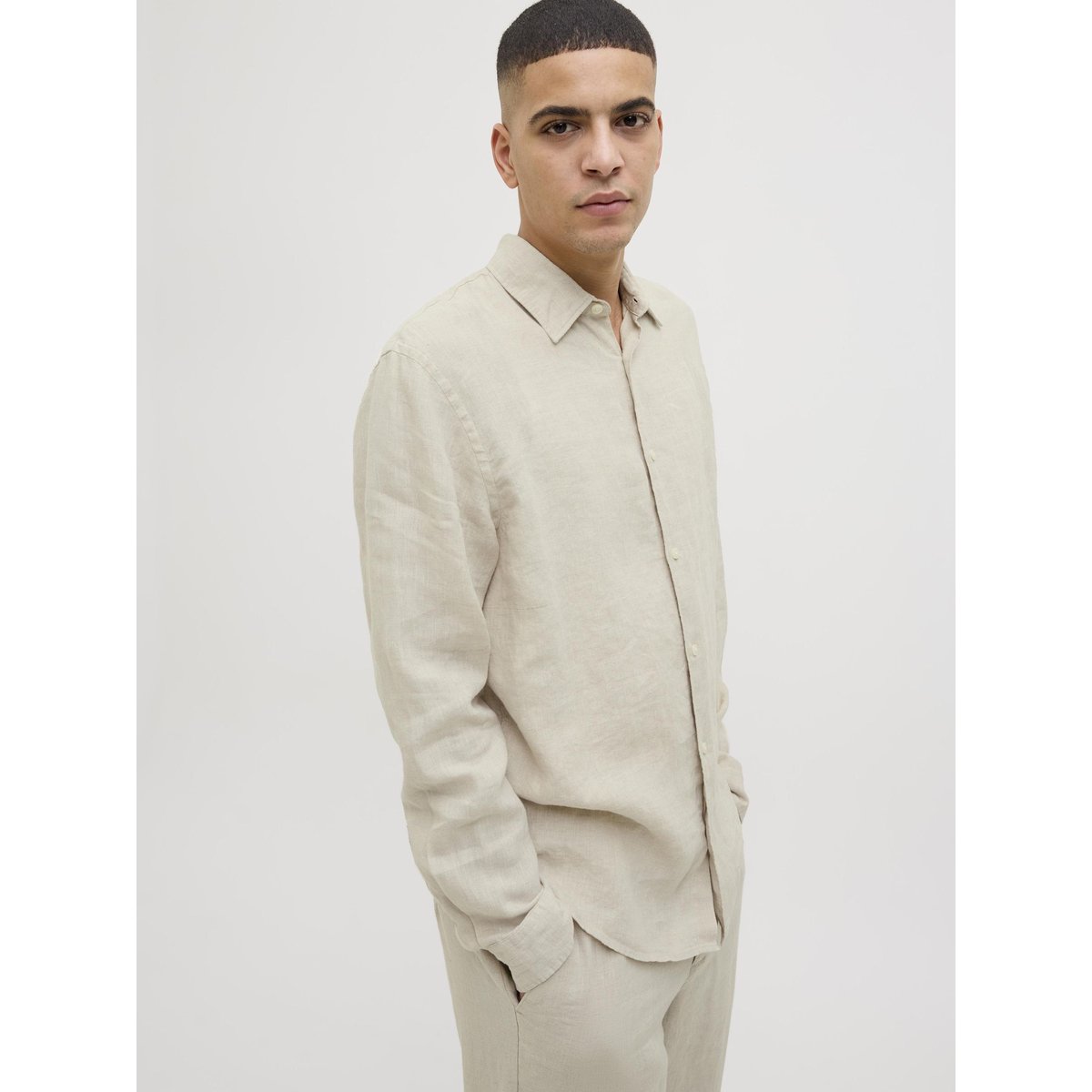 Chemise À Boutons grise - silver lining 1, JACK & JONES