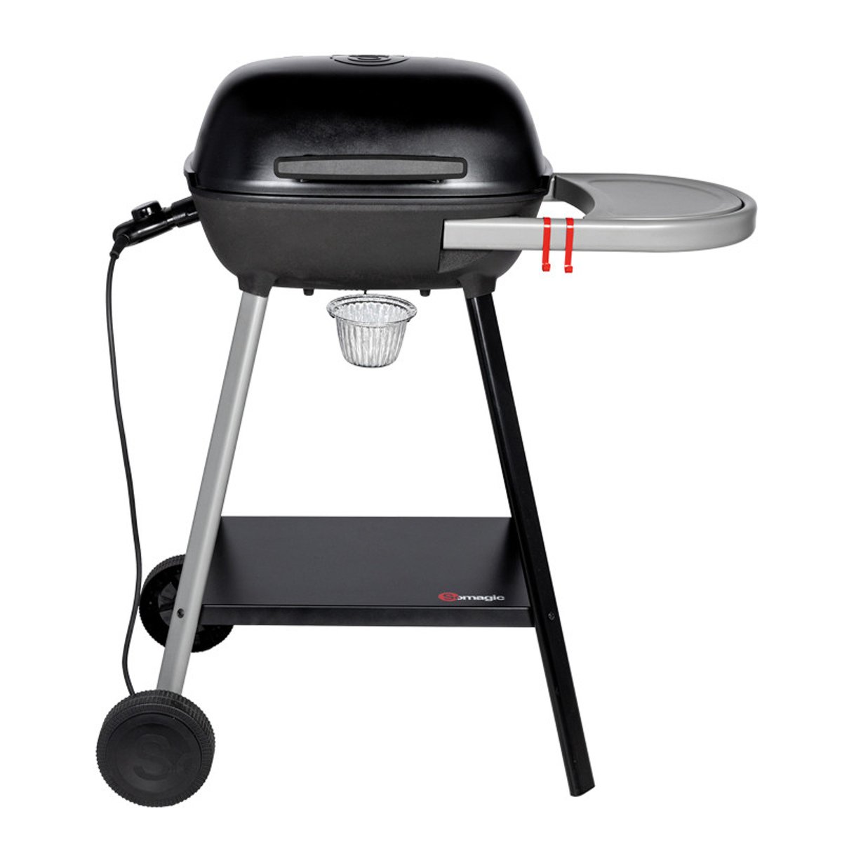Barbecue électrique sur chariot noir, SOMAGIC