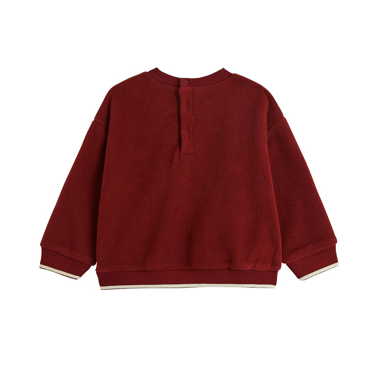 Ensemble bébé sweat et pantalon en polaire Pistache bordeaux, PETIT BEGUIN