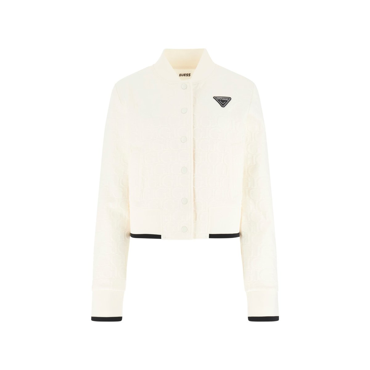 Sweat-Shirt À Logo Embossé blanc, GUESS