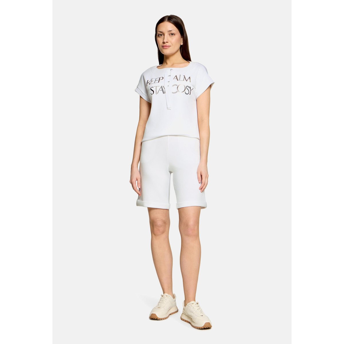 Pantalon à enfiler à poches extérieures blanc, BETTY BARCLAY