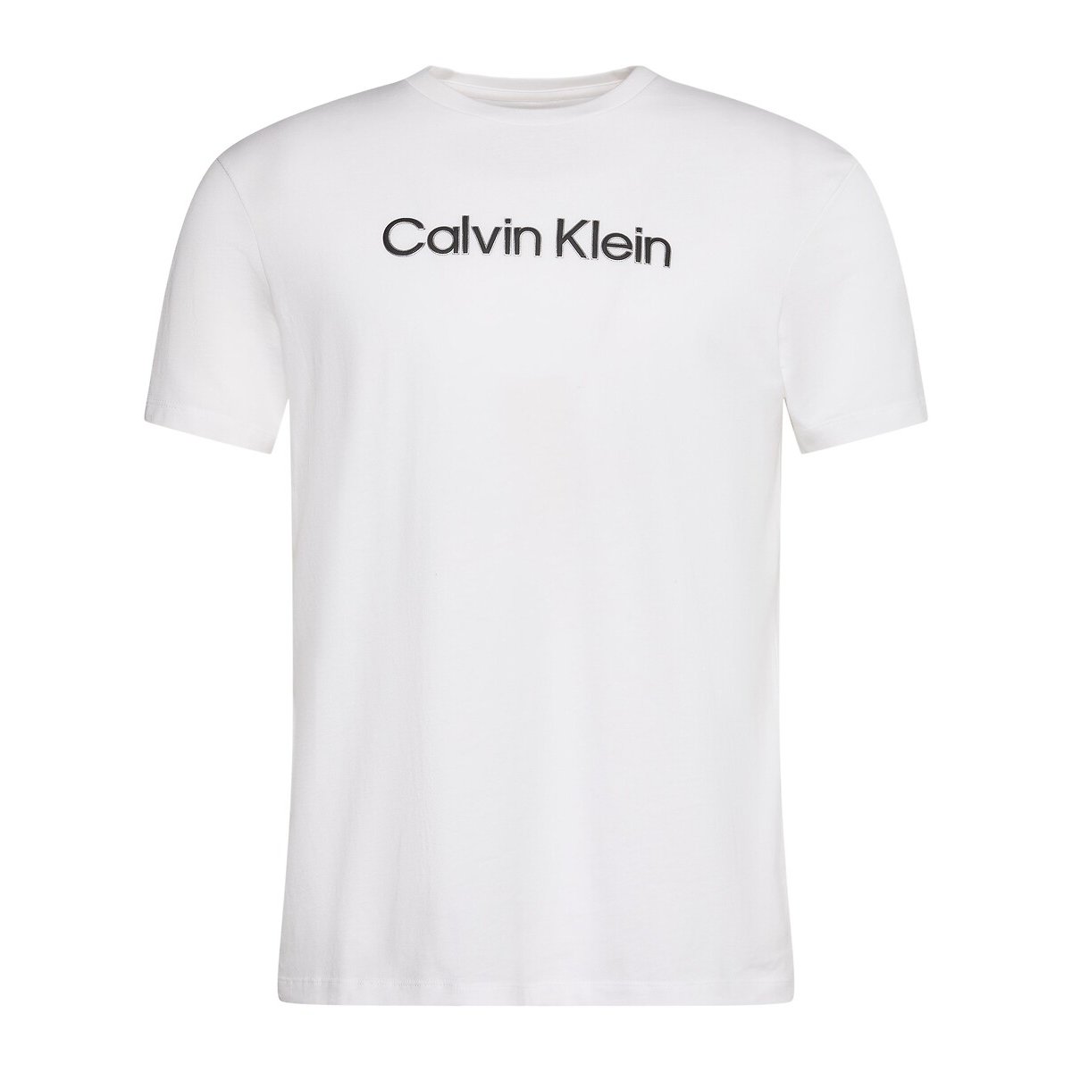 T-shirt col rond manches courtes blanc, CALVIN KLEIN