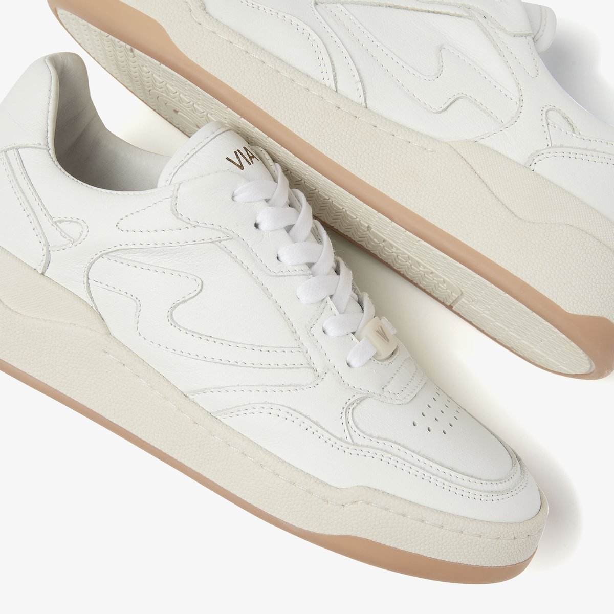 Baskets en cuir SAM LEVI blanc, VIA VAI