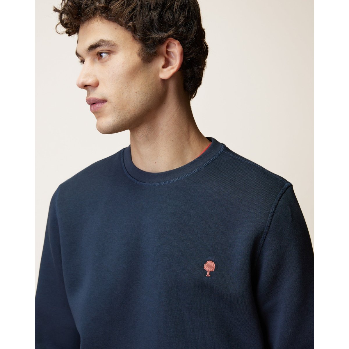 Sweat en molleton bleu marine, FAGUO