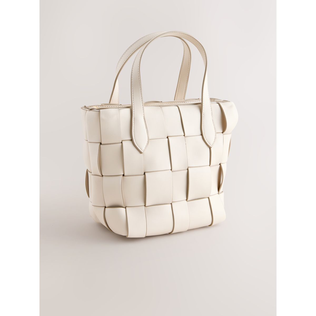 Sac à main en cuir tissé os, NEXT