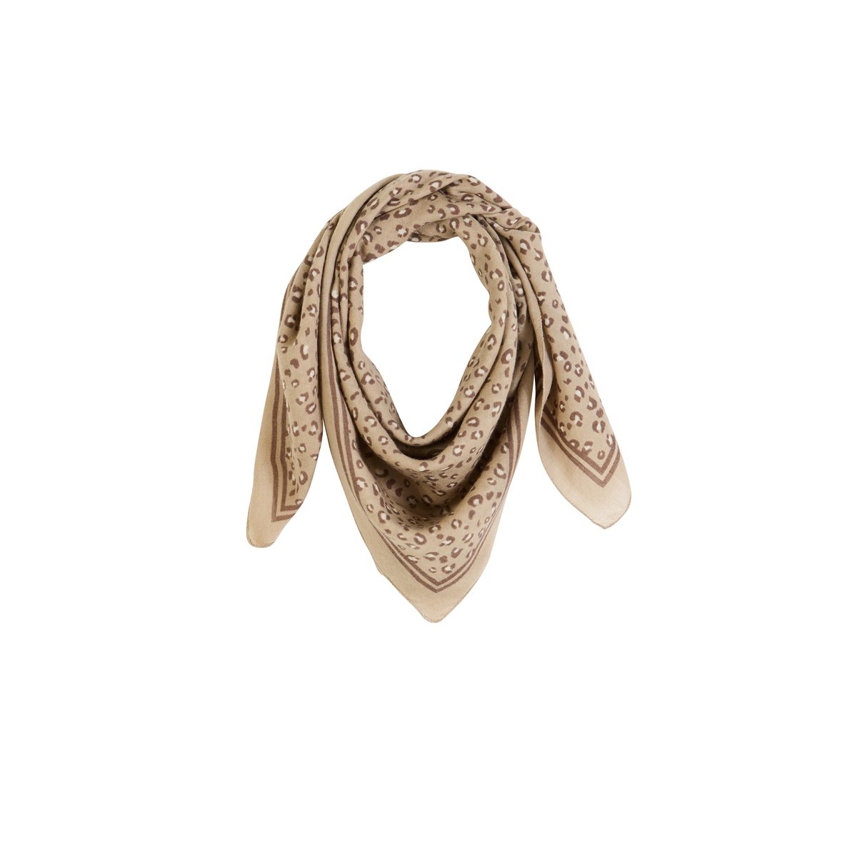 Foulard en laine, LÉOPARD beige léopard beige, GABRIELLE PARIS