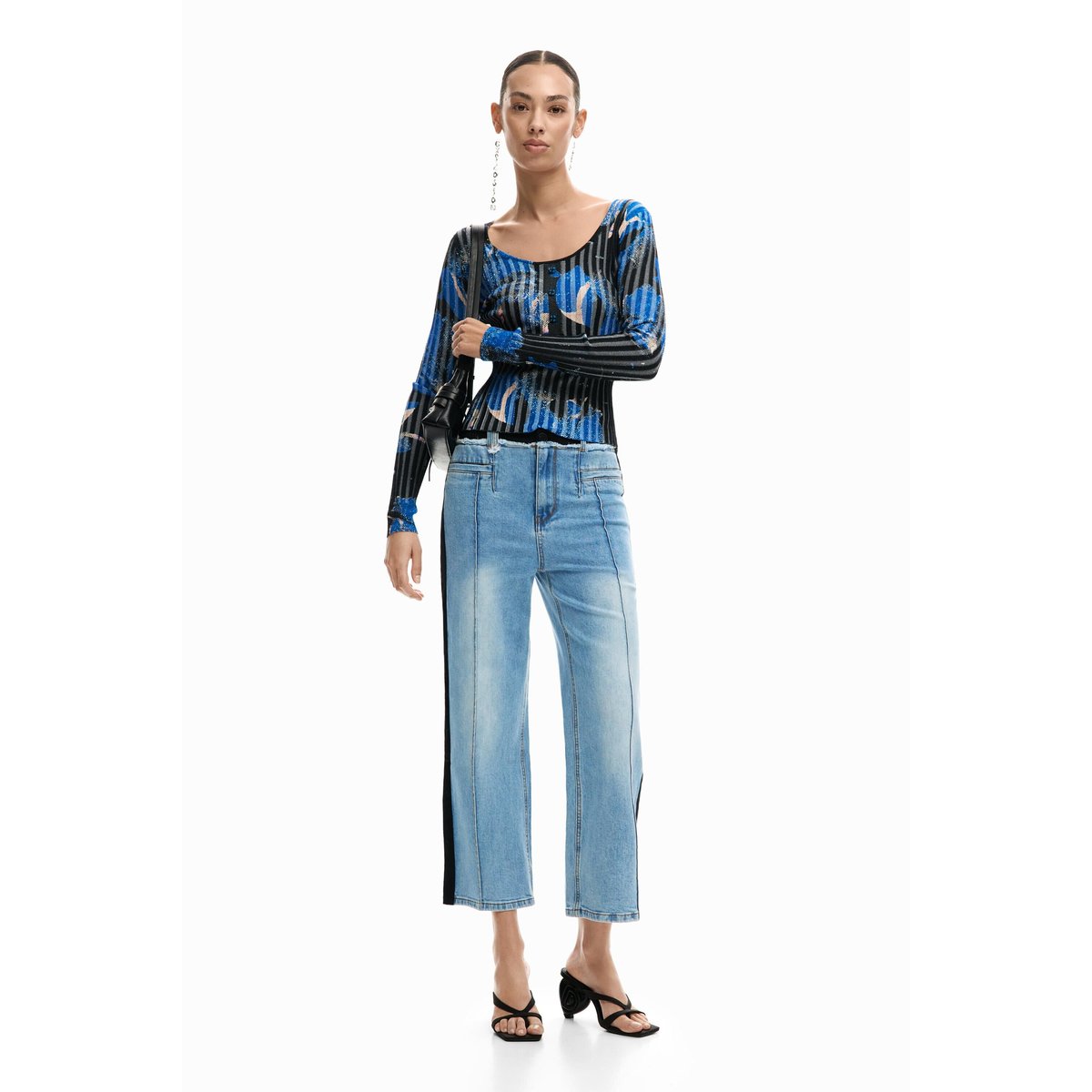 Jean culotte bleu clair, DESIGUAL