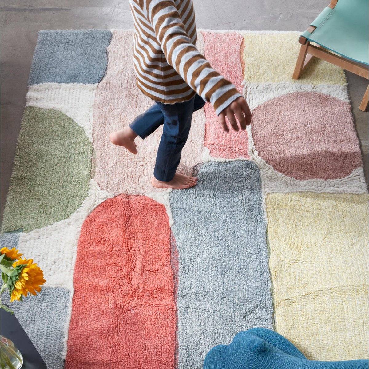 Tapis en laine Rectangulaire Abstrait DONNA WILSON multicolore, LORENA CANALS