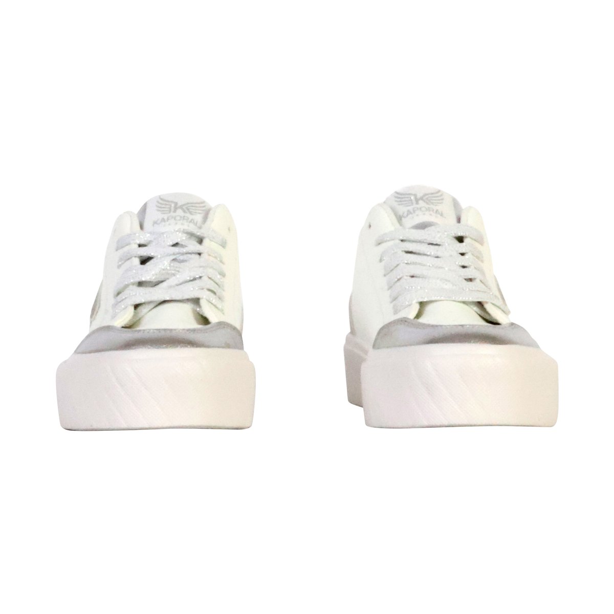 Basket Basse à Lacets Cyndia blanc rose, KAPORAL