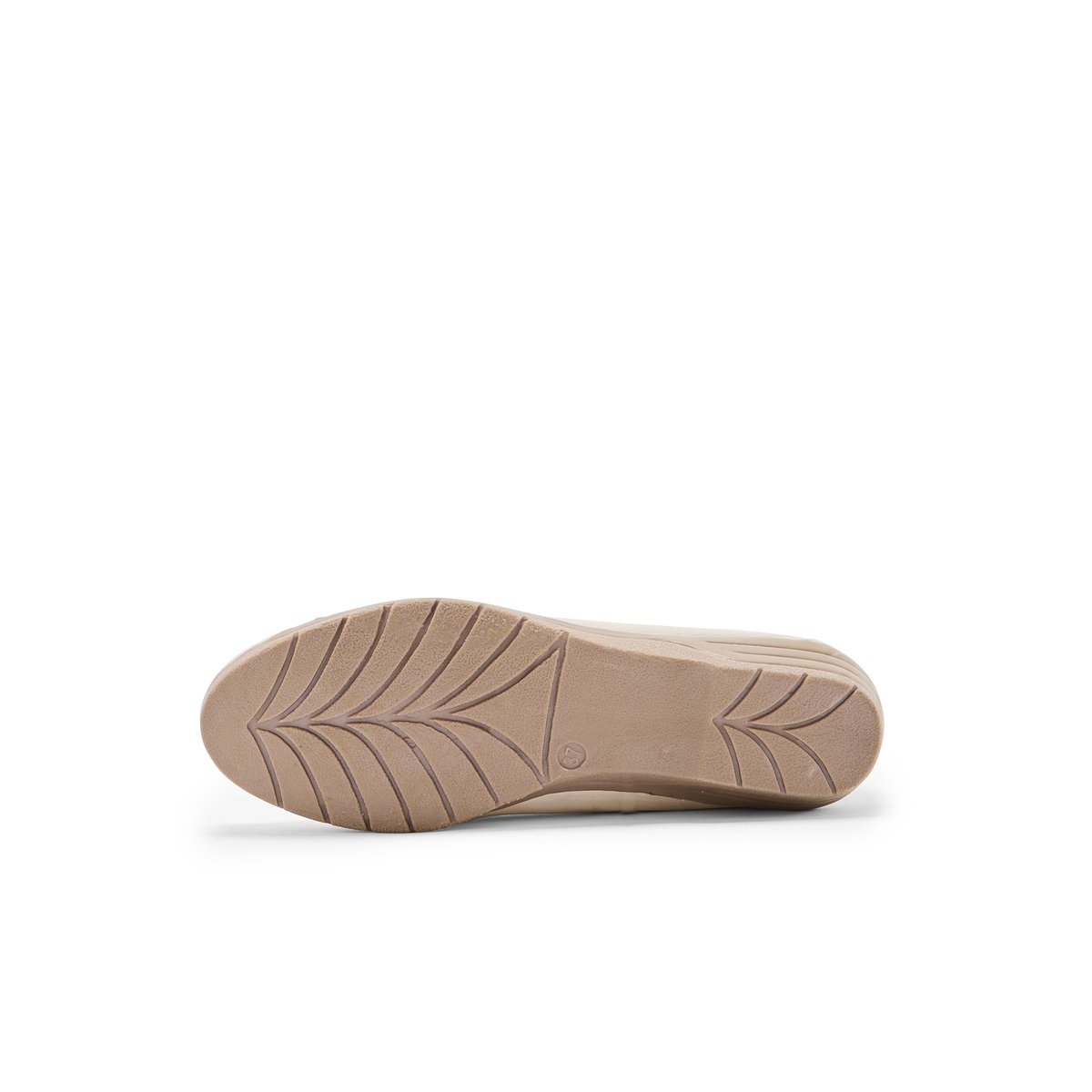 Mocassins grande largeur femme beige, PEDICONFORT