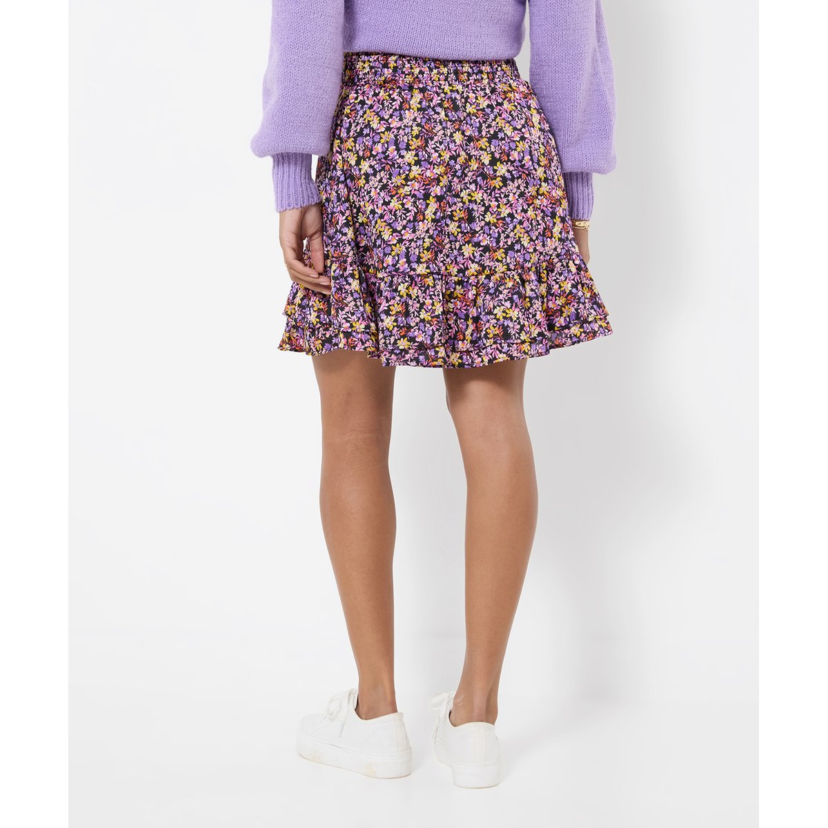 Jupe Courte à Petites Fleurs multicolore, JOE BROWNS
