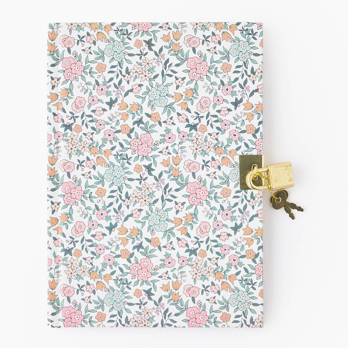 Journal intime A5 ligné, 80 pages avec cadenas amaretti, MONOPRIX