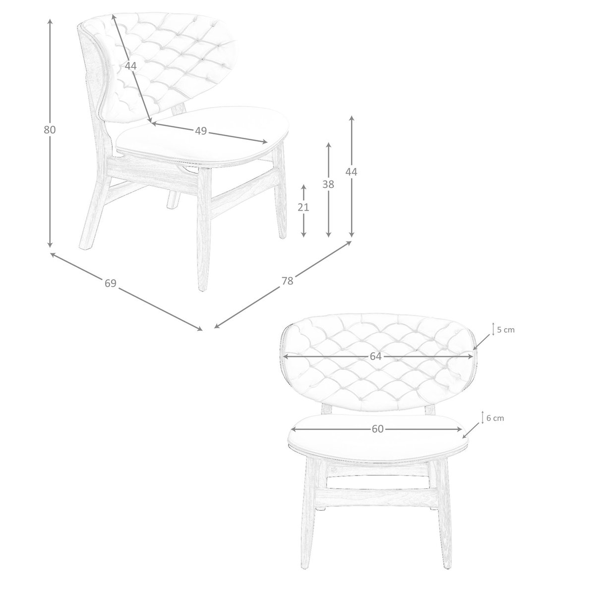 Fauteuil en similicuir sable et noyer sable | noyer, ANGEL CERDA