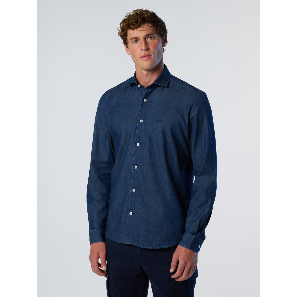 Chemise en twill de denim bleu indigo, NORTH SAILS