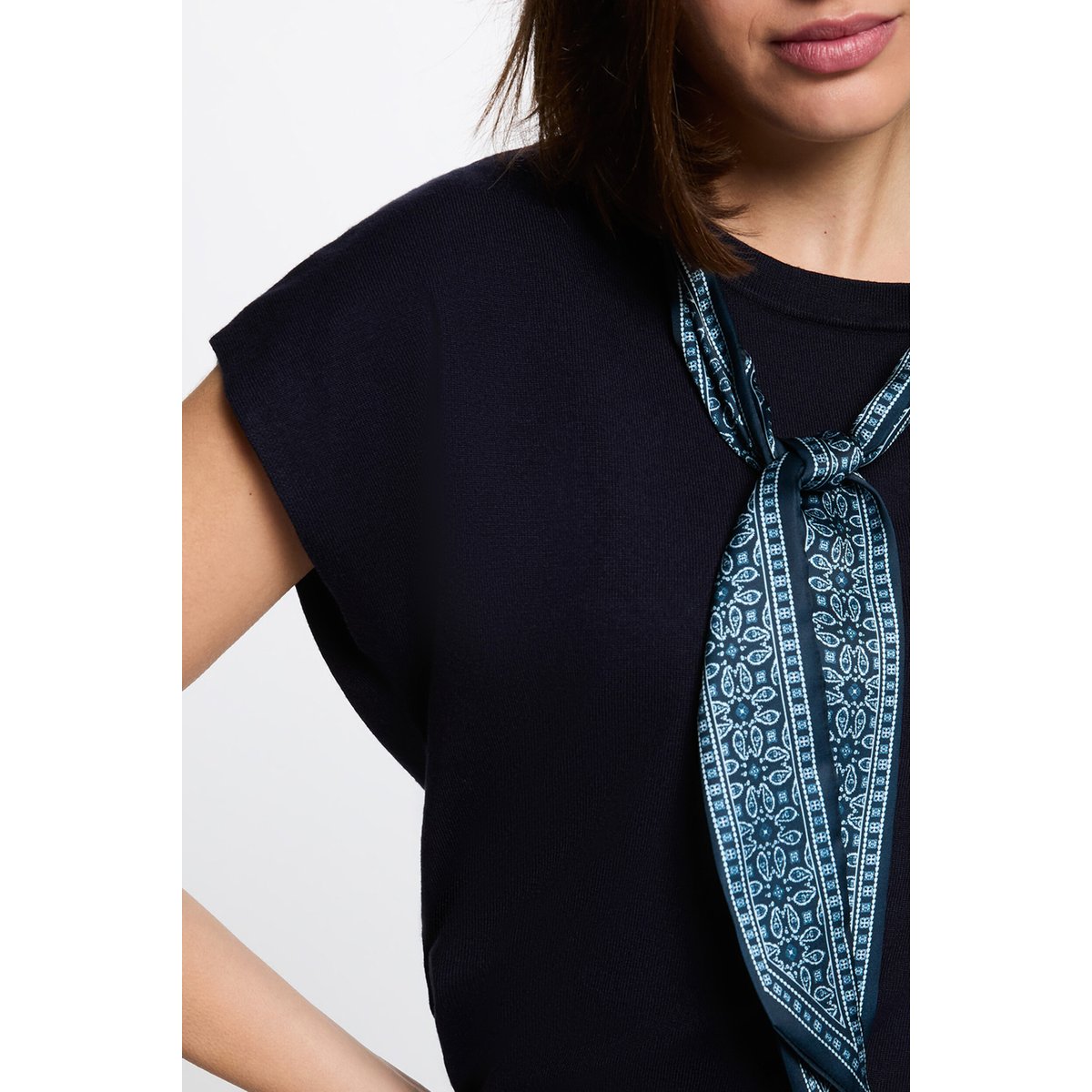 Pull sans manches bleu marine, MORGAN