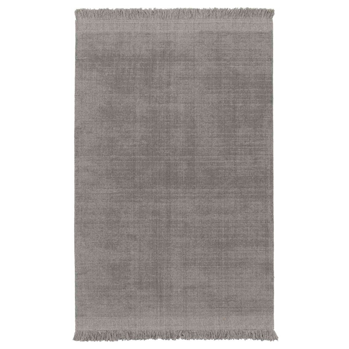 Tapis design doux en laine et coton fait main CLASSIC gris foncé, AFK LIVING