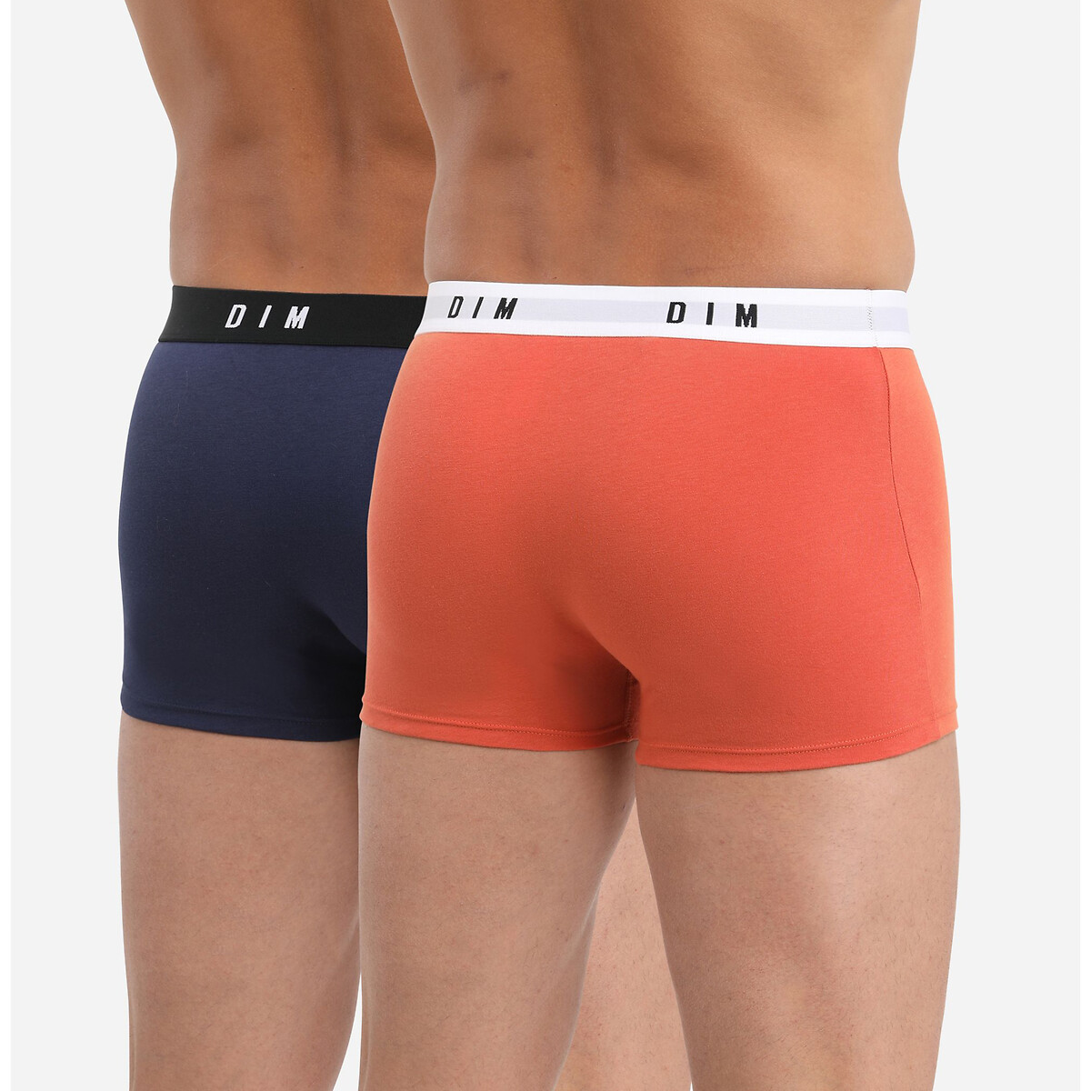 Lote de 2 boxers Dim Originals azul + laranja, DIM