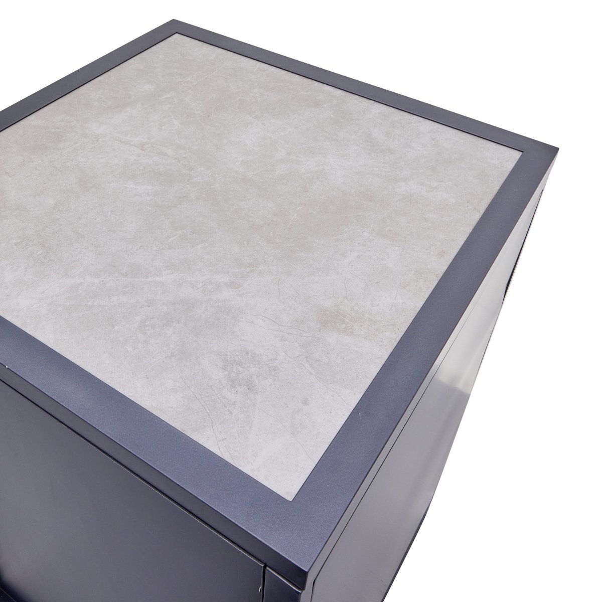 Module 1 porte pour cuisine, EUROPA gris / argent, NATERIAL