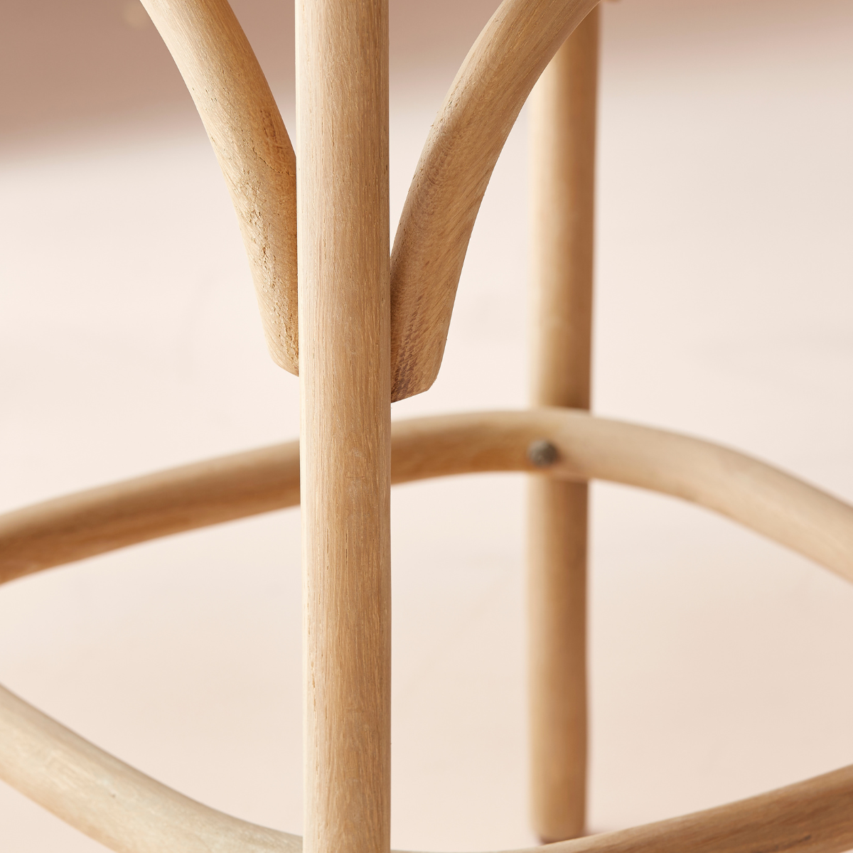 Chaise de comptoir en bois massif et cannage L50 cm - BISTROT bois clair, SIGNATURE