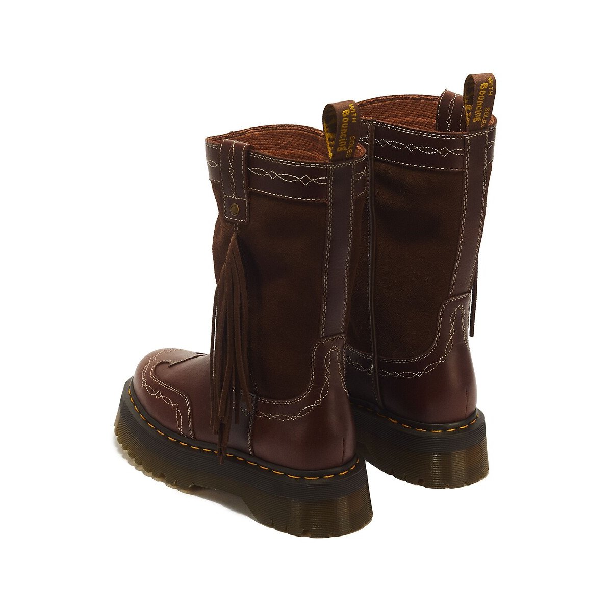 Bottes en cuir, Fringe Mid Pull On marron, DR. MARTENS