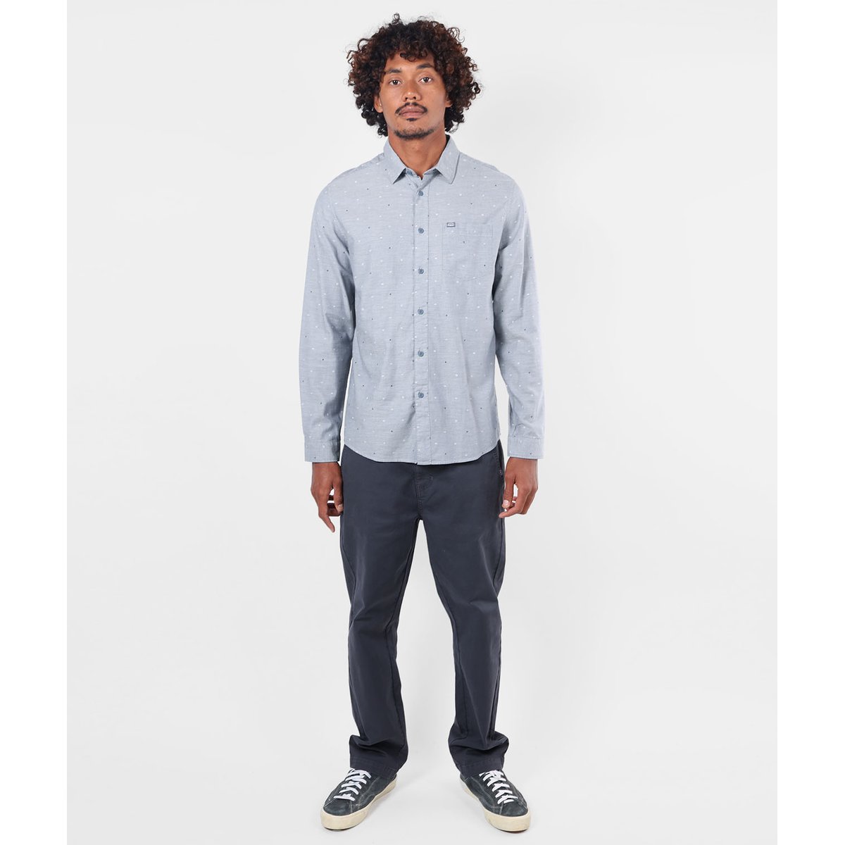 Chemise manches longues MICROMO vintage indigo, OXBOW