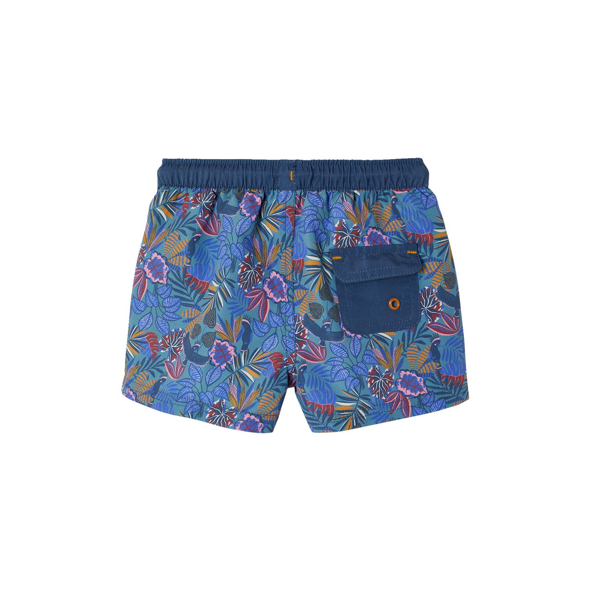 Short de bain bébé capsule Liberty bleu, VERTBAUDET