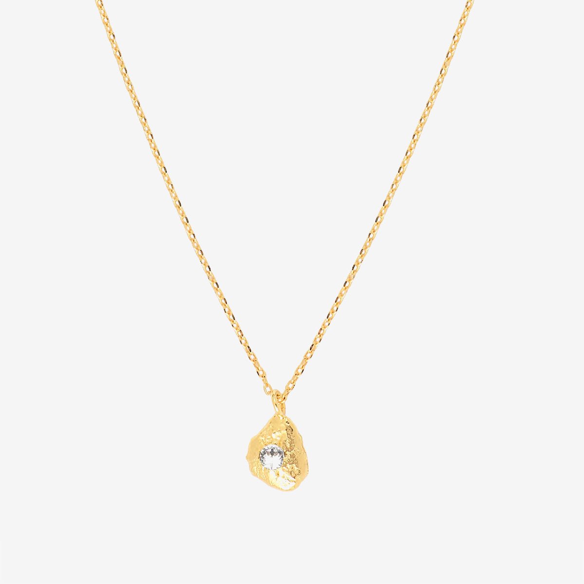 Collier doré crystal - eleven blanc, CAROLINE NAJMAN