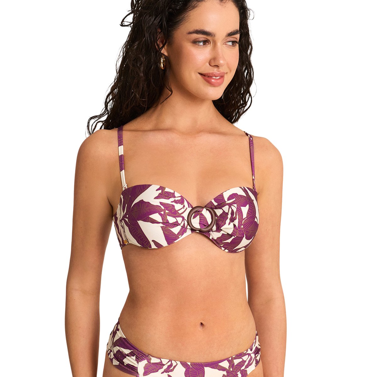 Haut maillot de bain bandeau SALVIA blanc, SELMARK MARE