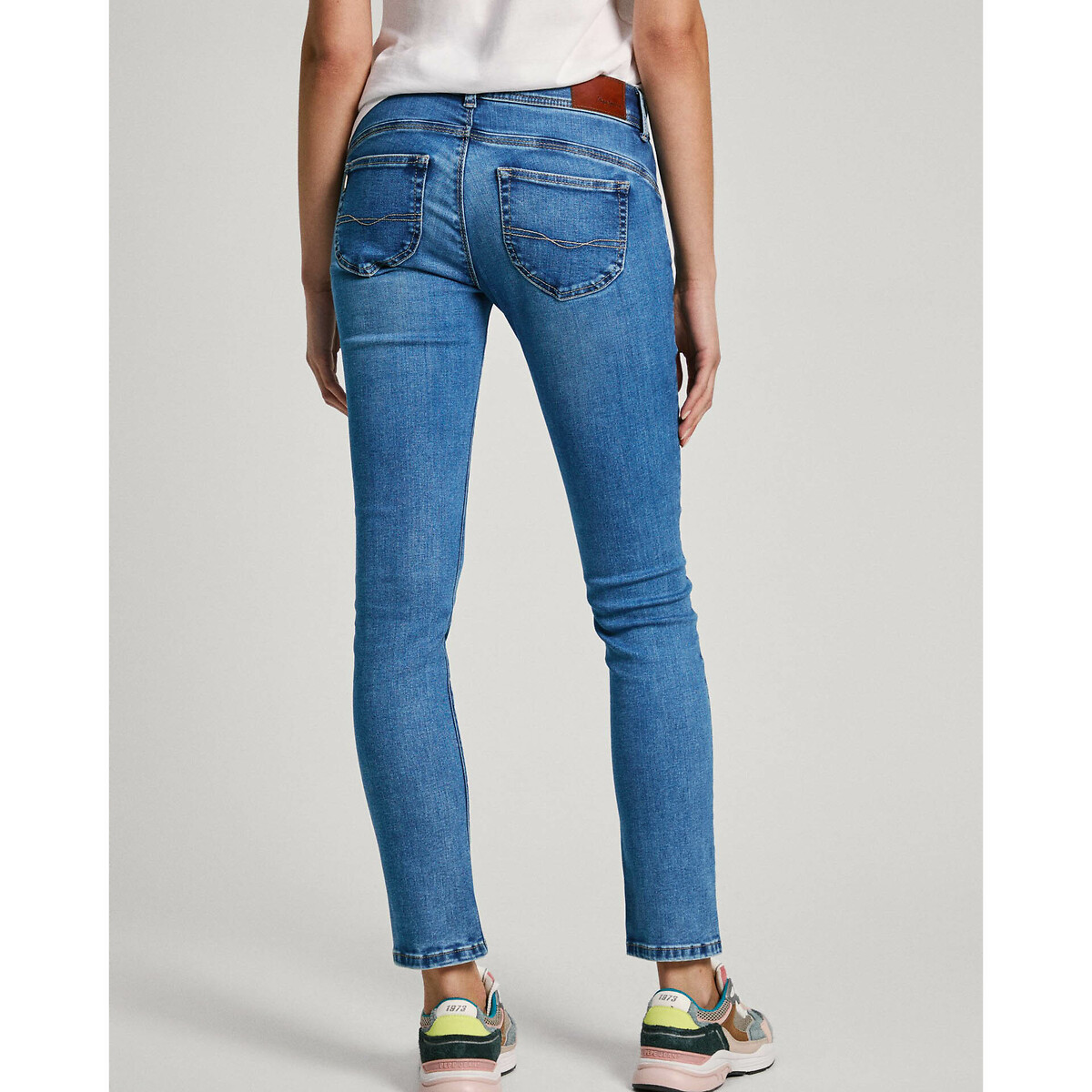 Jean Slim, taille basse medium blue wiser wash, PEPE JEANS