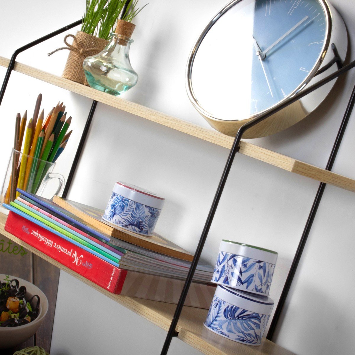 Étagère Murale 4 Niveaux Décor Bois L60 cm bois, CALICOSY