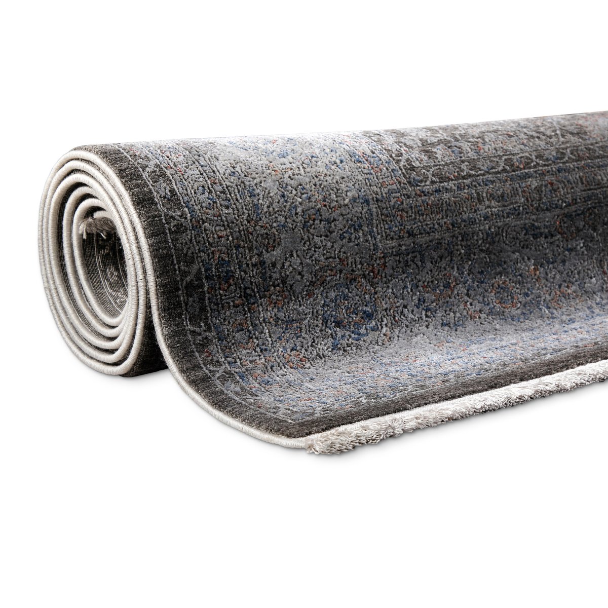 Tapis de salon style orient , LunaSilk bleu/gris, WECON HOME