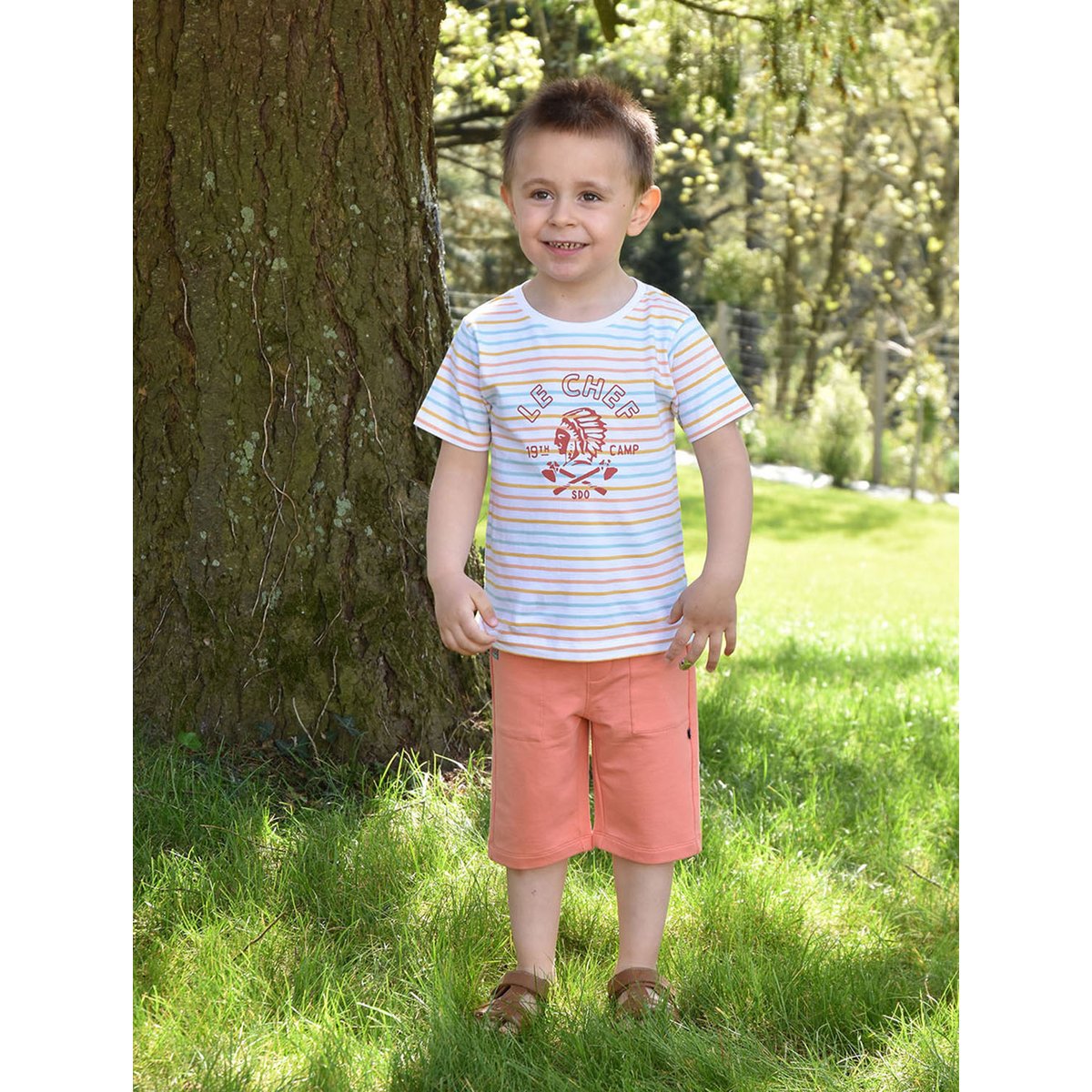 Tee shirt gaston manches courtes enfant blanc, SUCRE D'ORGE