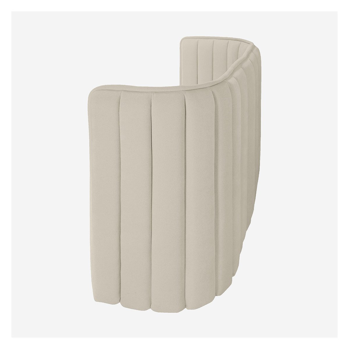 Tête de lit en tissu BOUDOIR crème, HABITAT