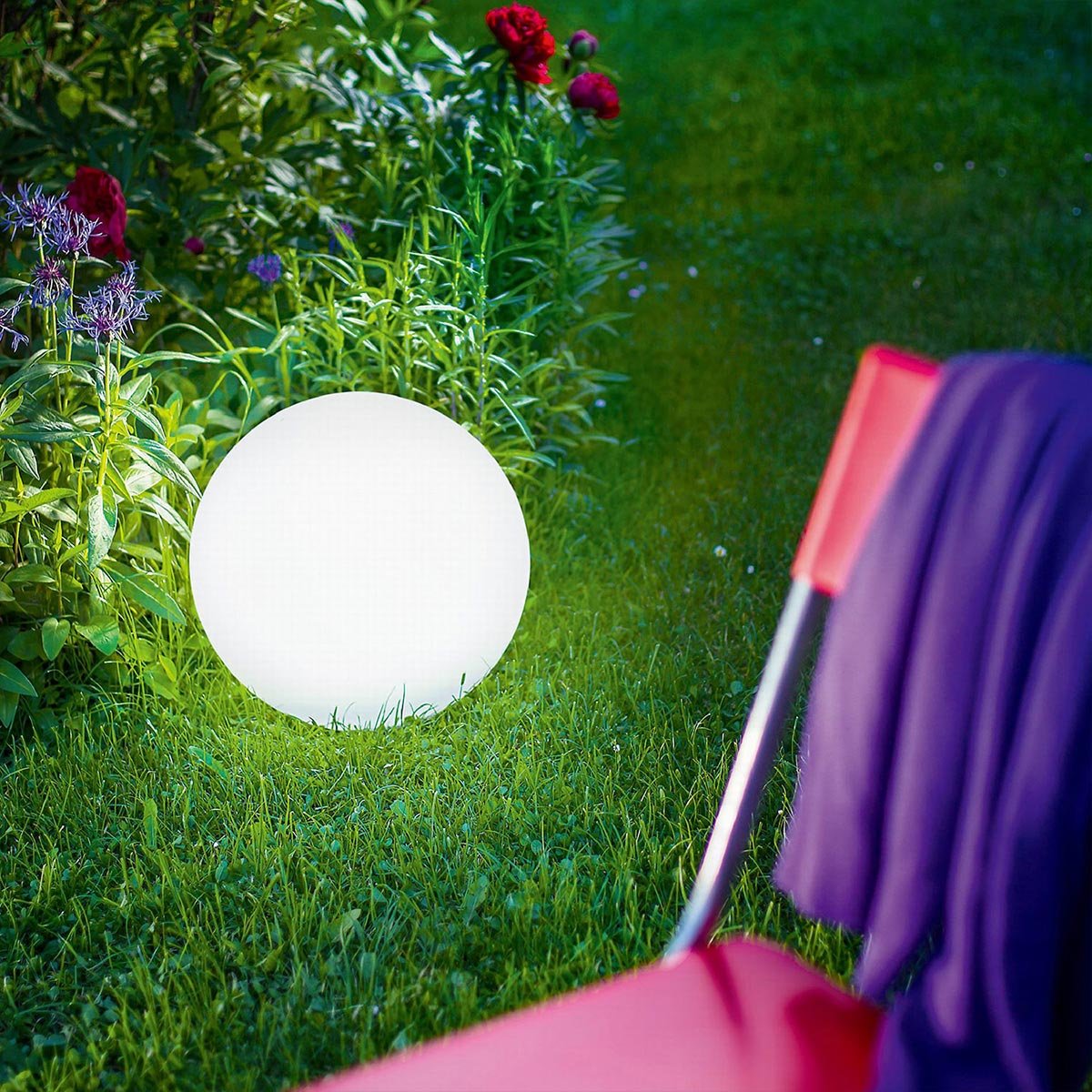 Lot de 2 boules lumineuses solaires 2x SOLSTY C30 blanc, LUMISKY