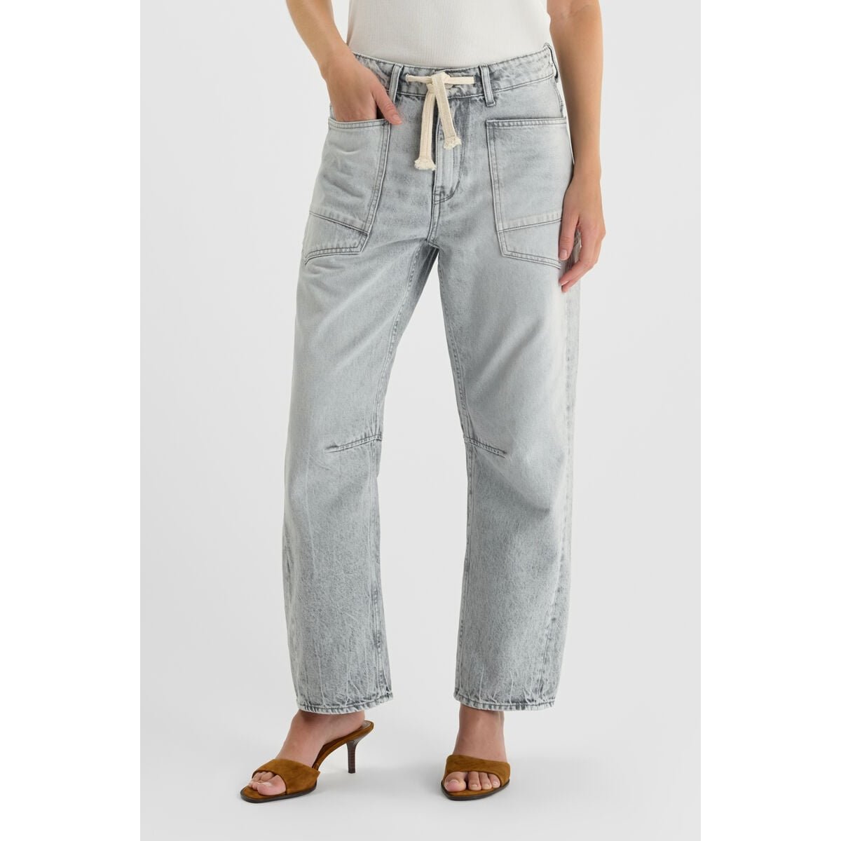 Jeans loose, large balloon , longueur 34 grey, LE TEMPS DES CERISES