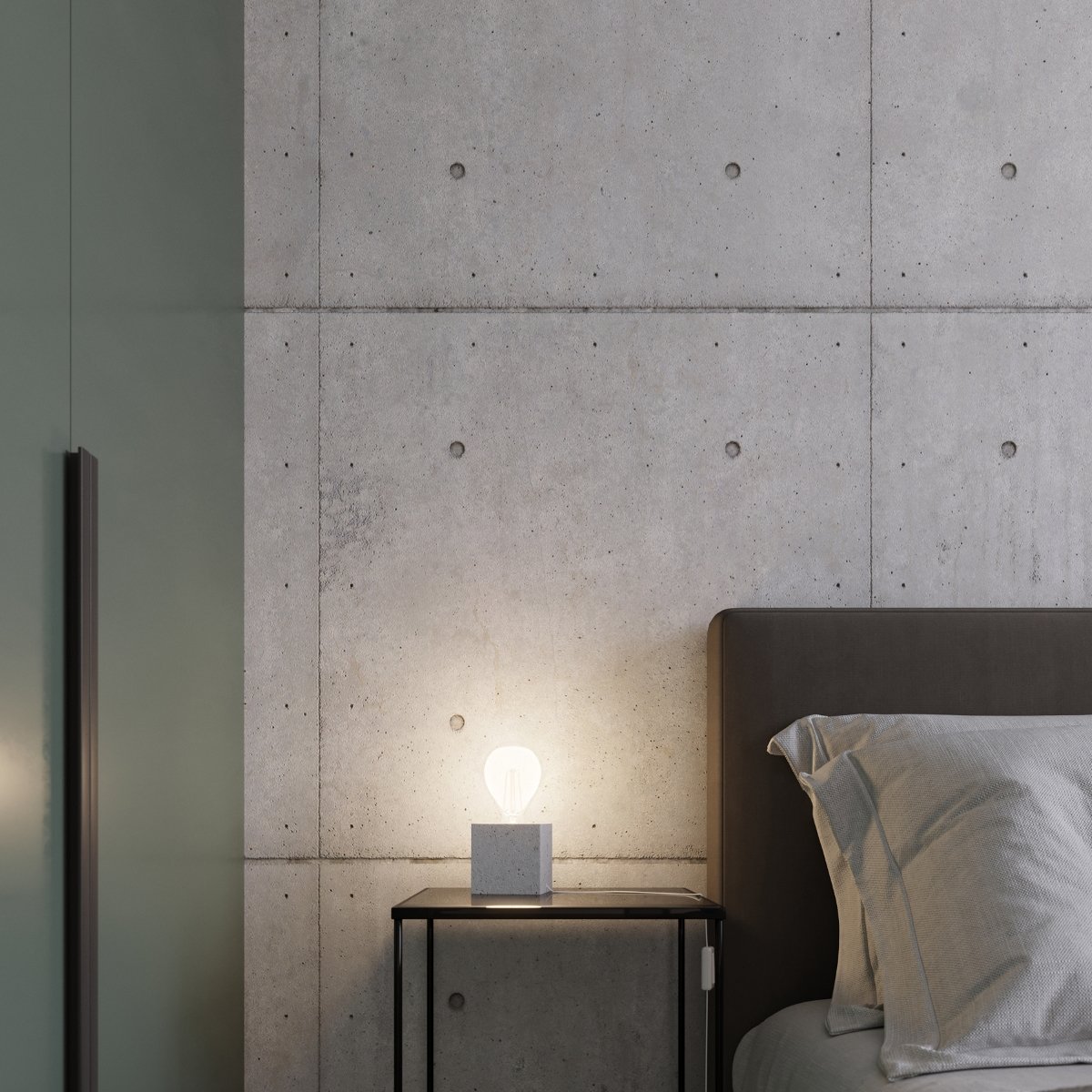 Plafonnier Béton Gris E27 1 Ariz gris, EDEN