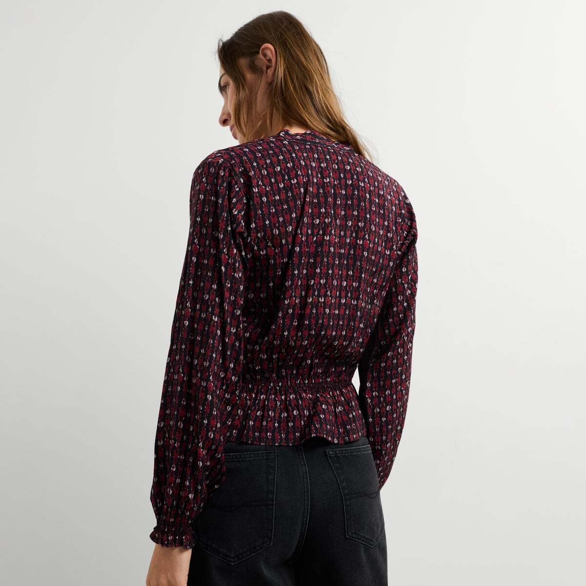 Blouse Fluide À Imprimé Ikat rouge baie, PEPE JEANS