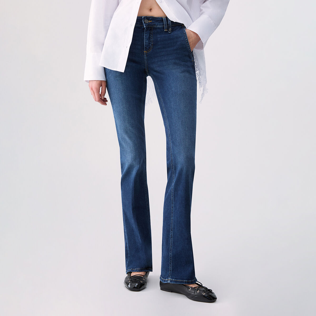 Jean Bootcut Stonewash denim bleu, LIU JO