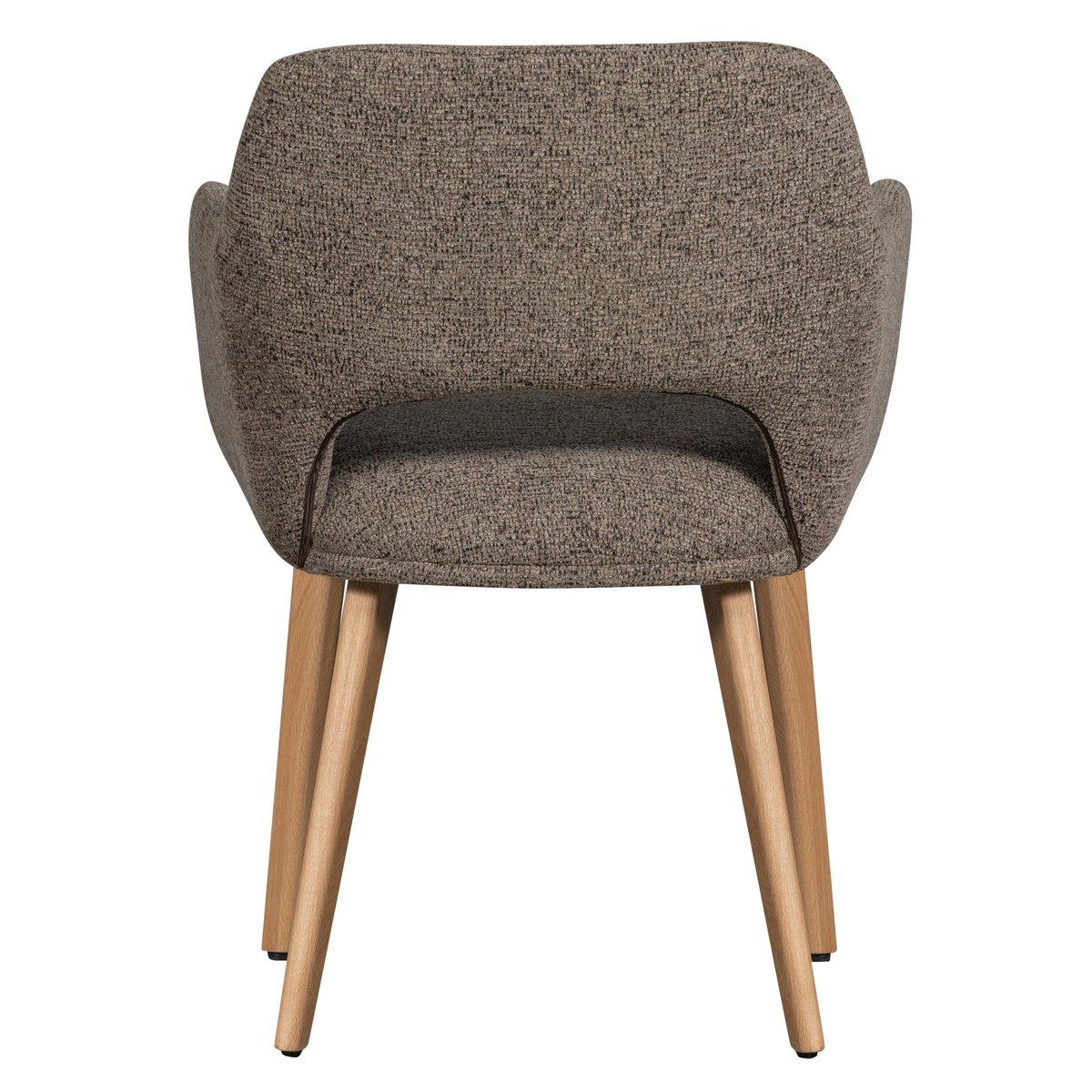 Lot de 2 chaises de table en polyester MURAT marron taupe, WOOOD