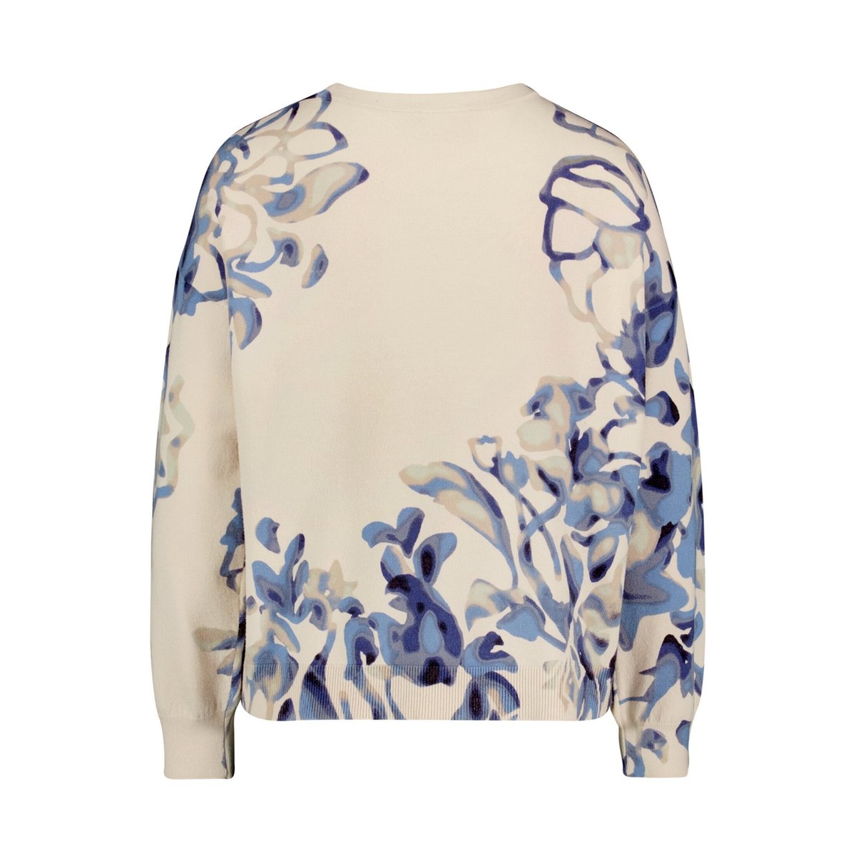 Pull-over en maille à imprimé beige/bleu, BETTY BARCLAY