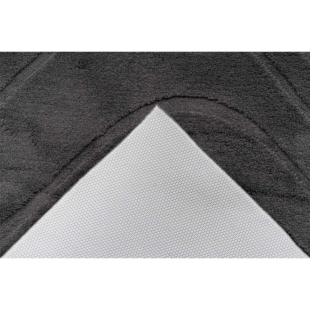 Tapis de bain rectangulaire gris anthracite profond, ARTE ESPINA
