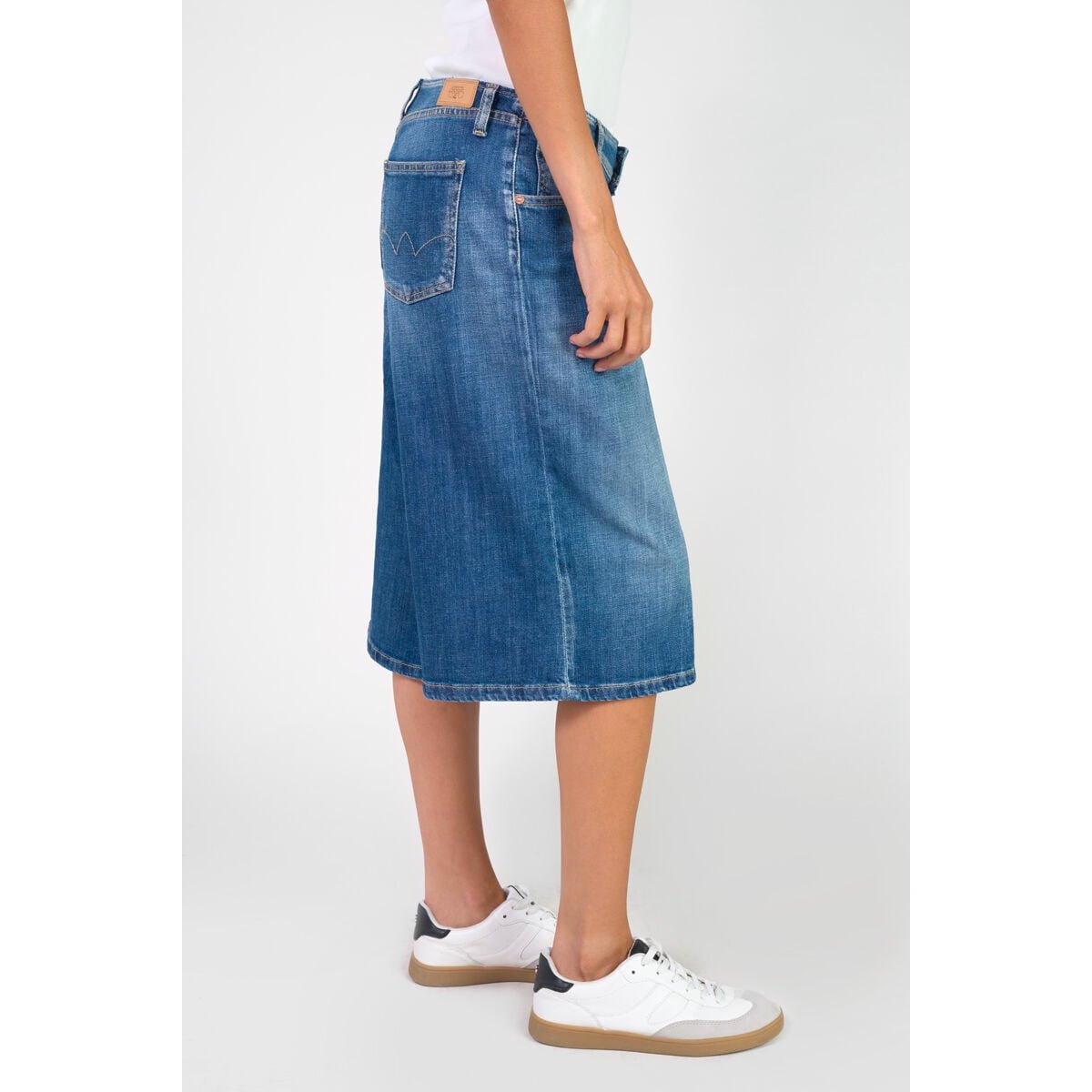 Bermuda pantacourt en jeans LAURA blue, LE TEMPS DES CERISES