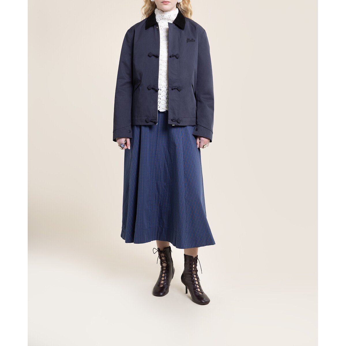 Veste imperméable à brandebourgs, CARNOT indigo, FLOTTE