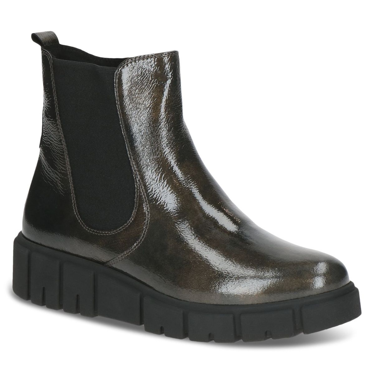 Bottine Chelsea zippée marron antilope, CAPRICE