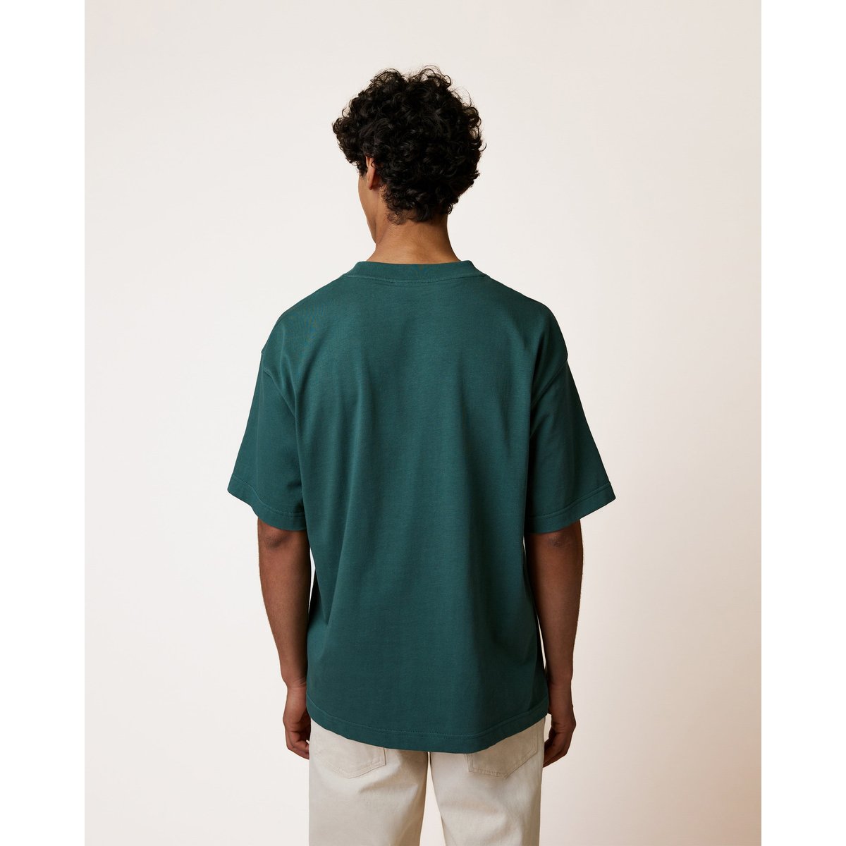 T-shirt en maille vert grisé, FAGUO