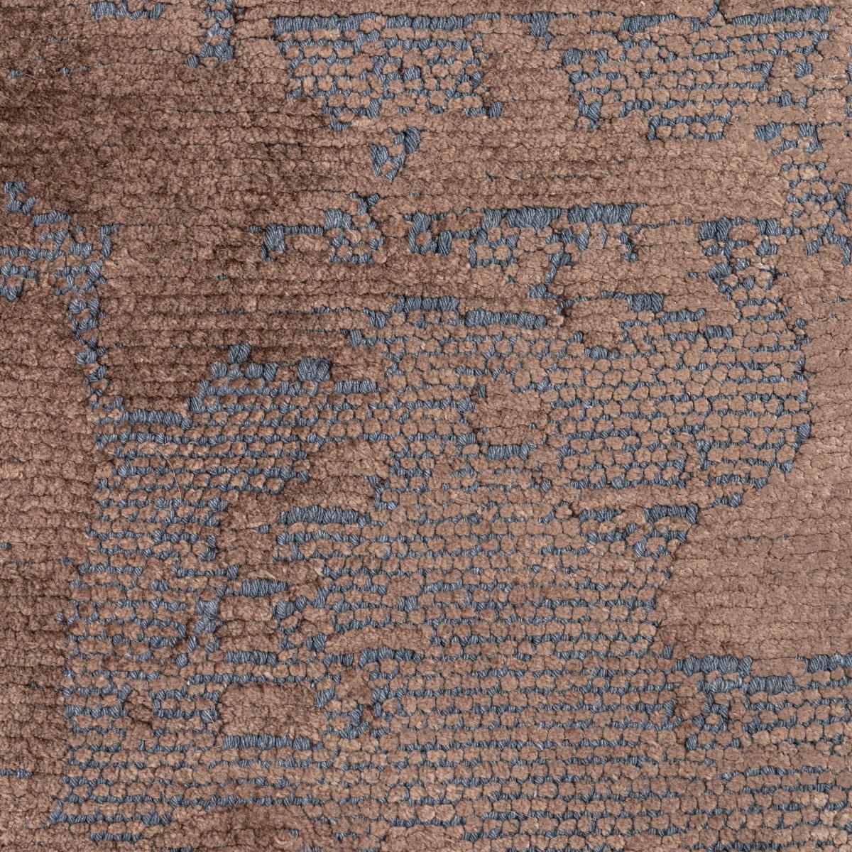 Tapis salon LYN17 AKA kilim, forme originale, Tissé à la main marron, UN AMOUR DE TAPIS