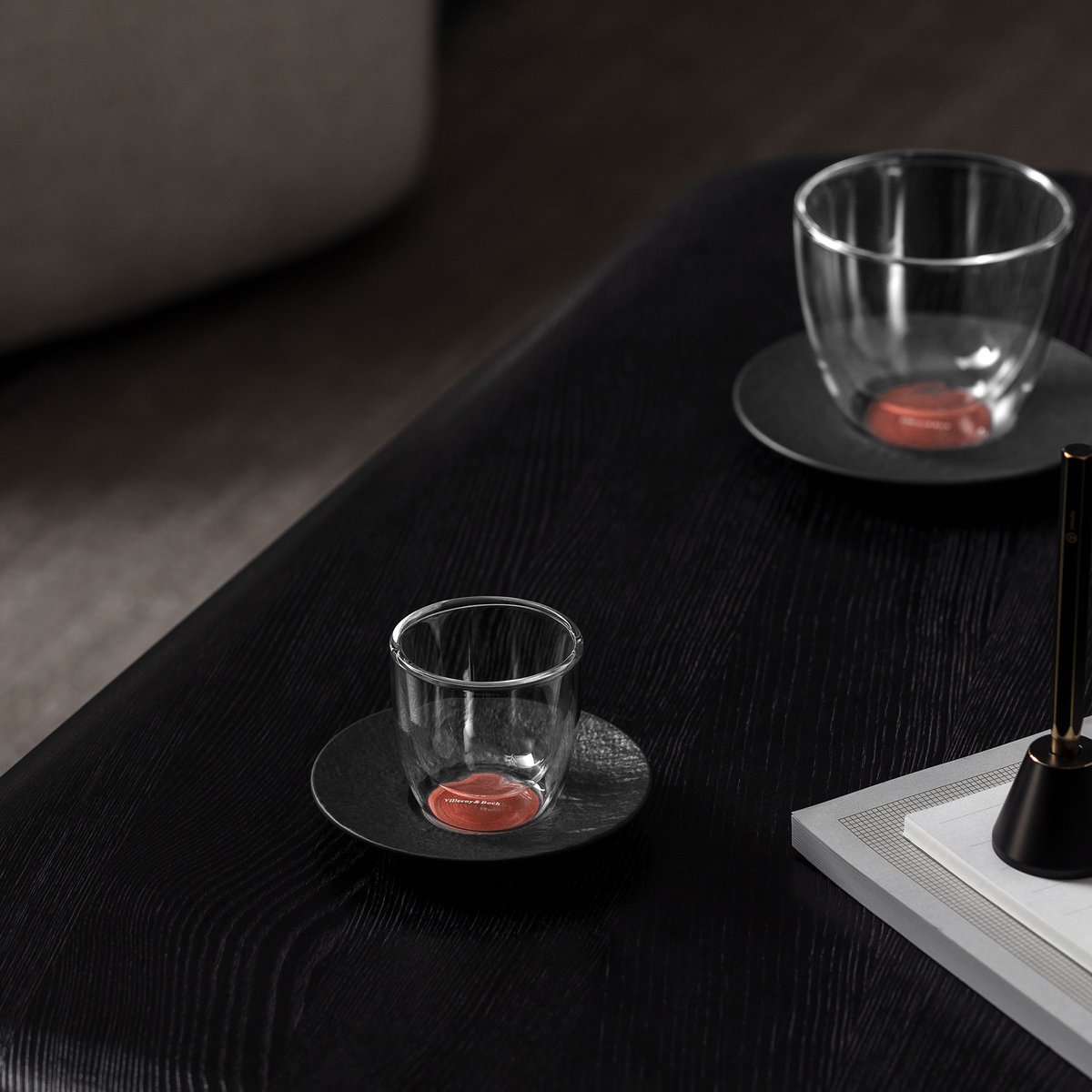 Soucoupe Tasse Moka MANUFACTURE noir, VILLEROY & BOCH