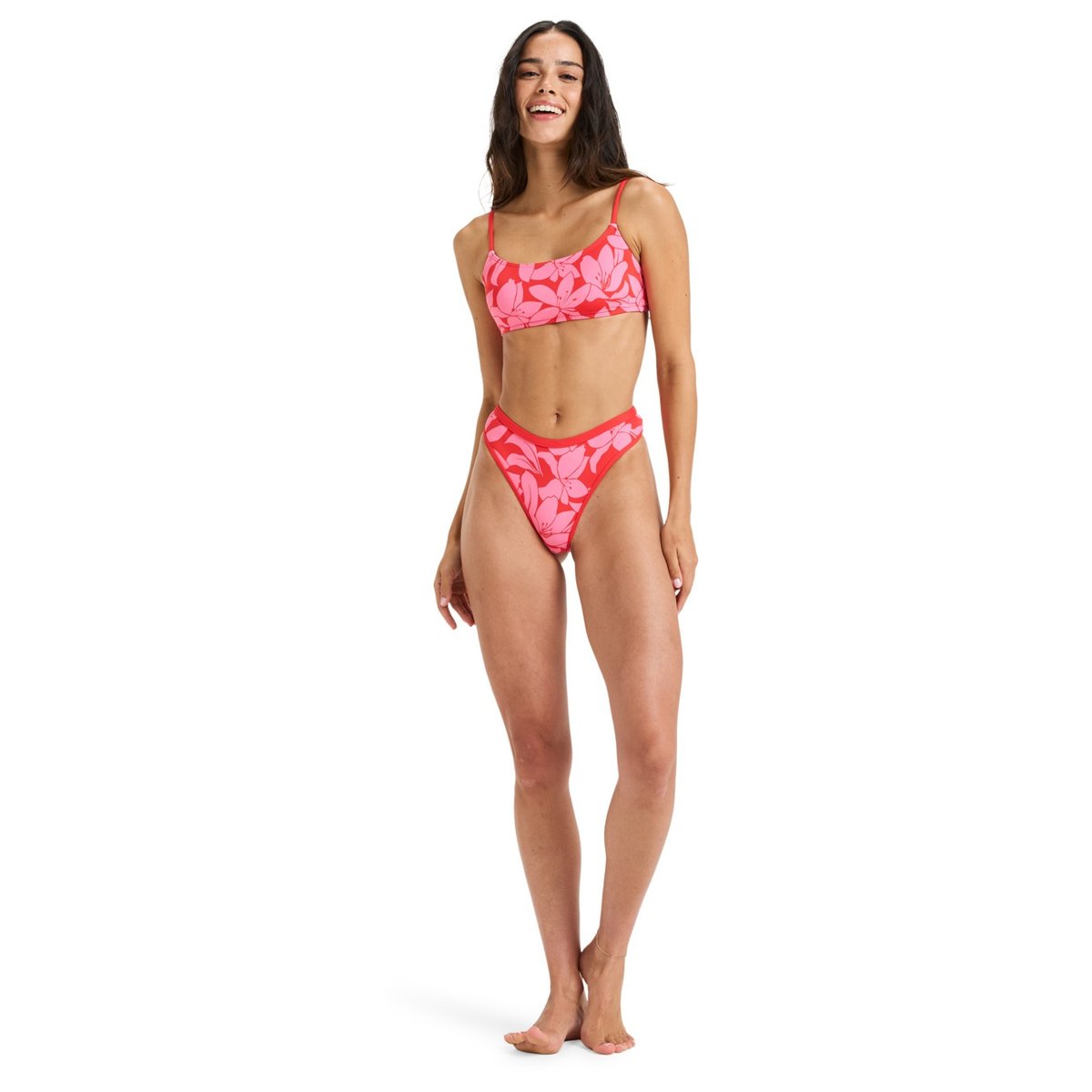 Bas de maillot de bain culotte bikini KHLOE HL MODERATE. rouge tomato klaeido, ROXY